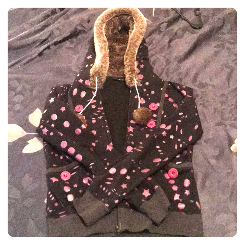Faux Fur Heatherette Coat